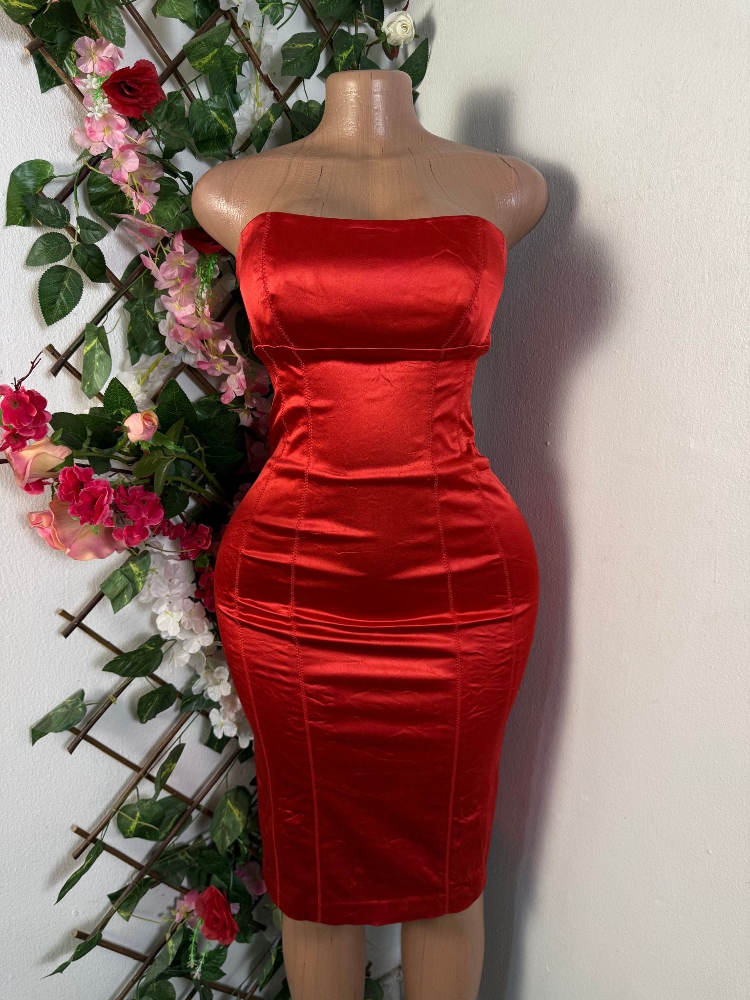 Robe moulante sans manches bustier - Perluna Store
