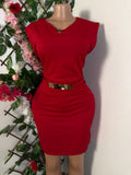 Robe moulante sans manches ceintrée - Perluna Store