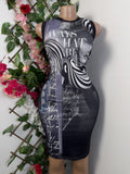 Robe moulante sans manches deapée - Perluna Store