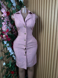 Robe moulante sans manches décolléctée - Perluna Store