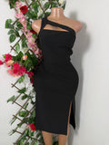 Robe moulante sans manches dénudée - Perluna Store
