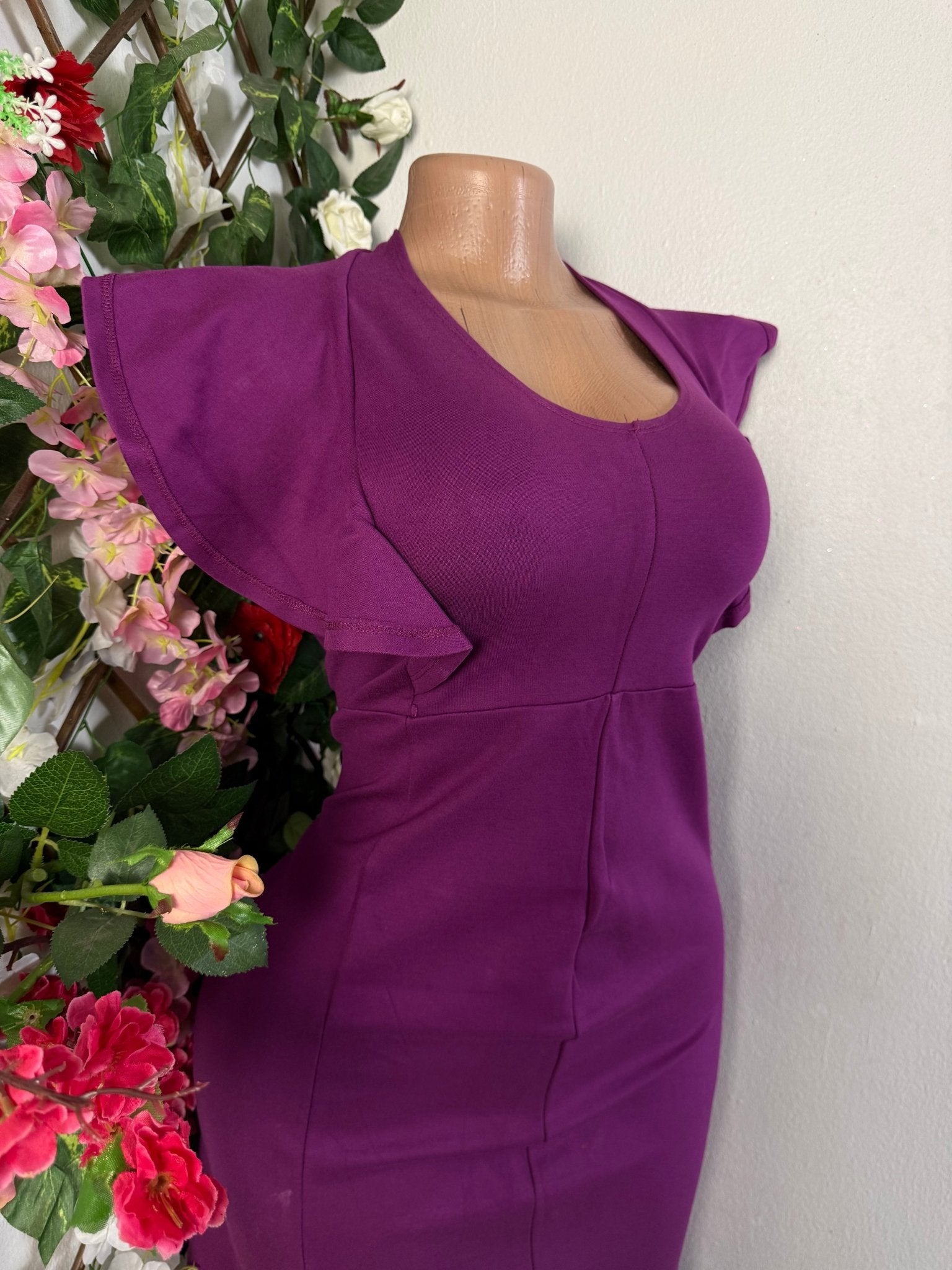 Robe moulante sans manches drapée - Perluna Store