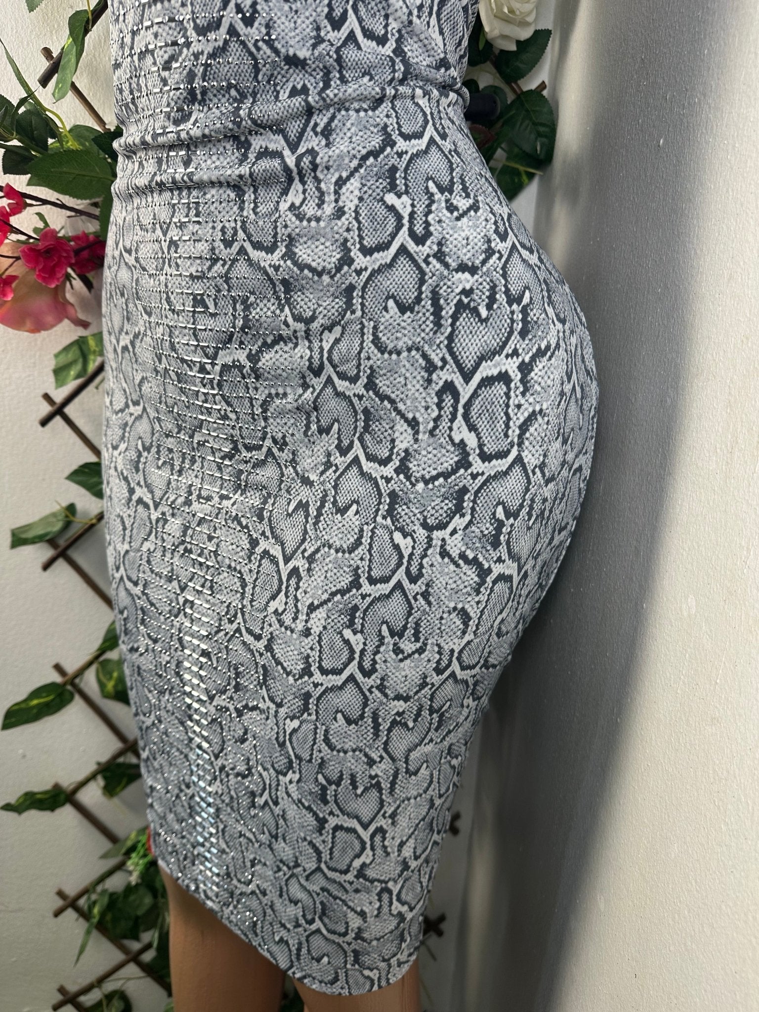 Robe moulante sans manches imprimée animal - Perluna Store