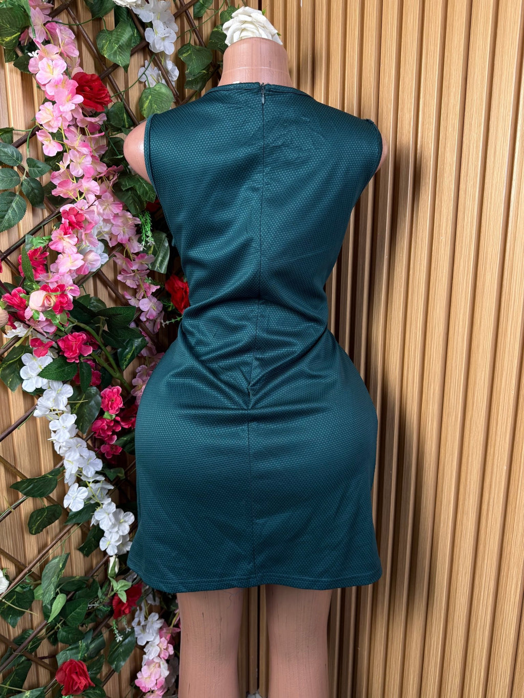 Robe moulante sans manches imprimée deux temps - Perluna Store