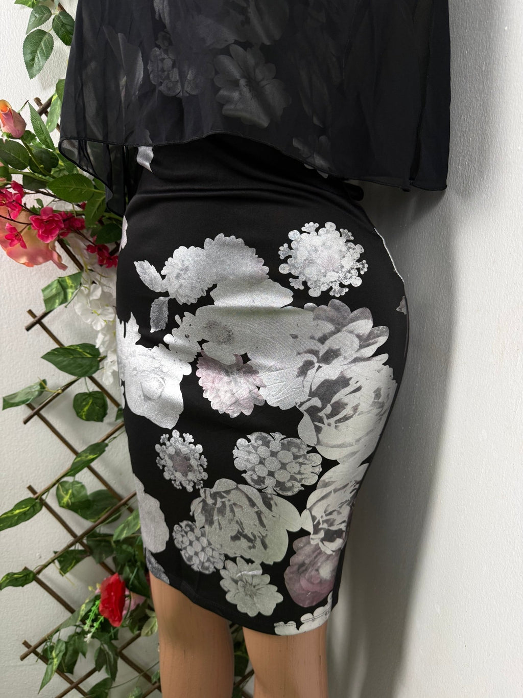 Robe moulante sans manches imprimée fleurie - Perluna Store