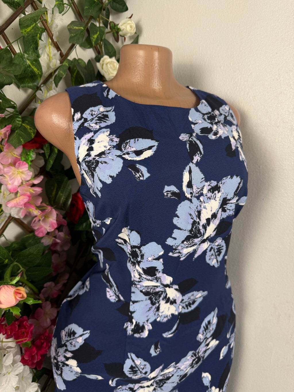 Robe moulante sans manches imprimée fleurie - Perluna Store