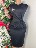 Robe moulante sans manches stylée - Perluna Store - kinshasa