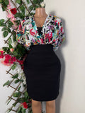 Robe moulante sans manches sytilée col V - Perluna Store