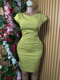 Robe moulante slim à manches courtes - Perluna Store
