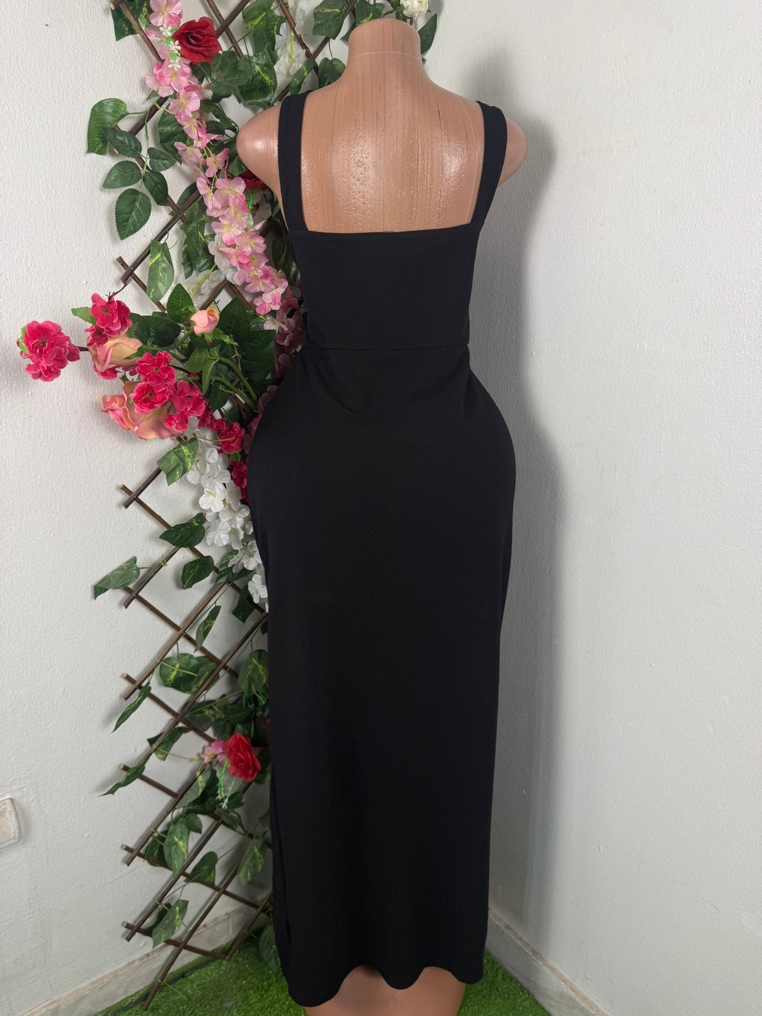 Robe moulante slim longueà fine bretelles - Perluna Store