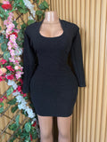 Robe moulante slim manches longues-M - Perluna Store