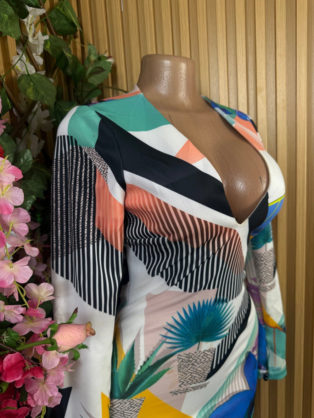 Robe moulante slim manches longues-S - Perluna Store