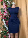 Robe moulante slim sans manches dénudée - Perluna Store