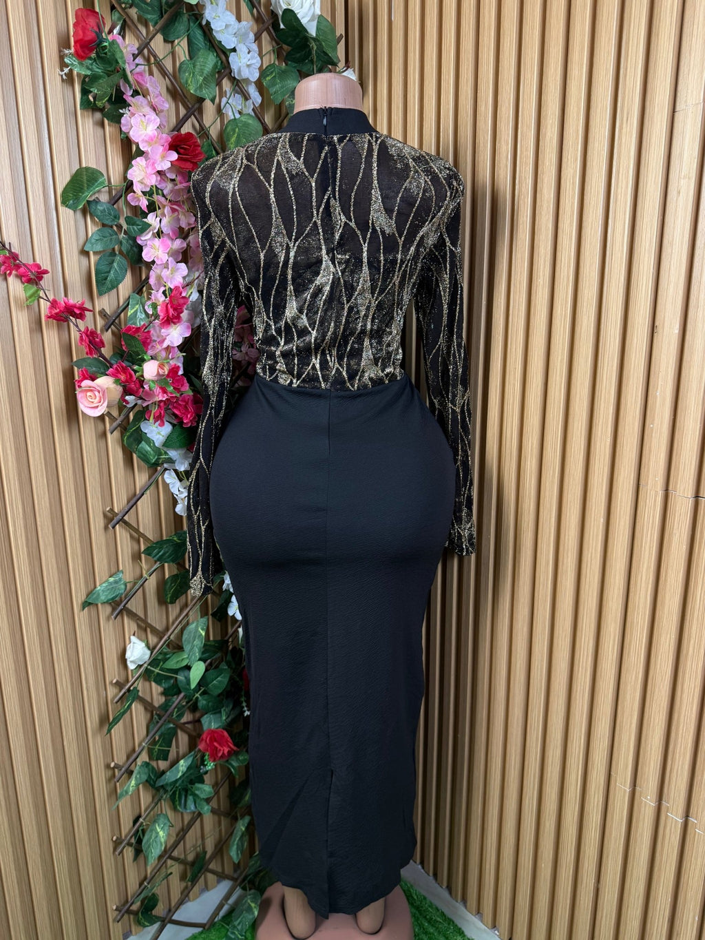 Robe moulante slim stylée manches longues - Perluna Store