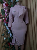 Robe moulante stylée manches longues - Perluna Store
