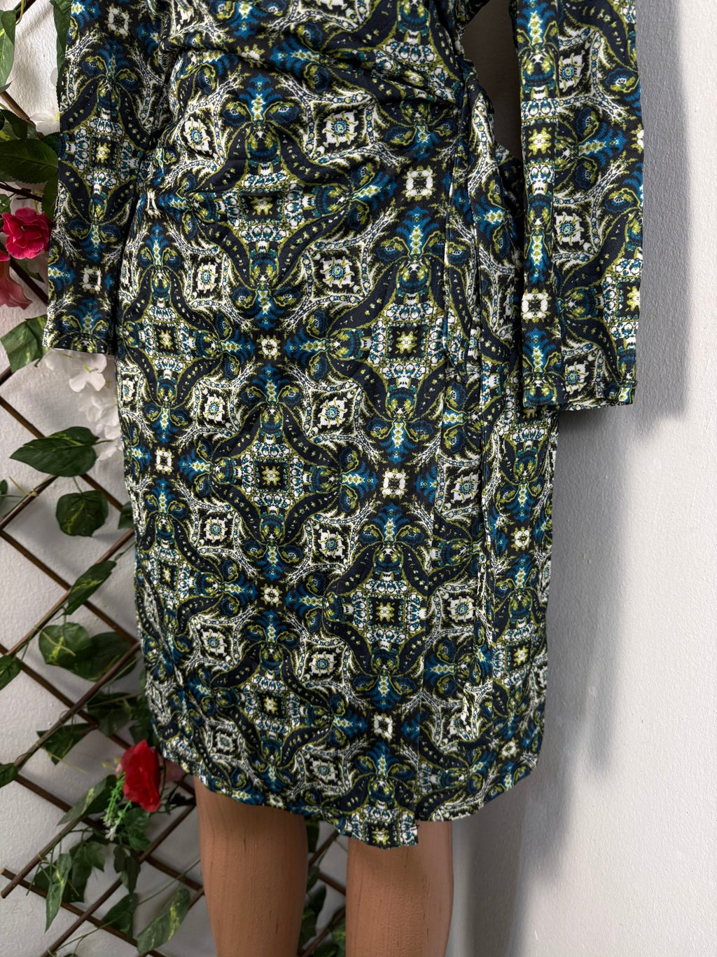 Robe portefeuille à imprimer manche longue - Perluna Store