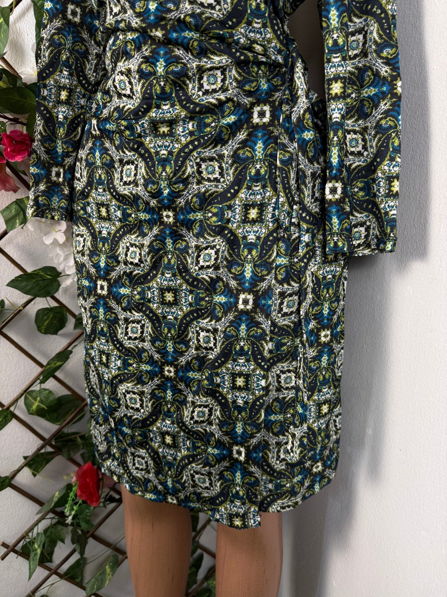 Robe portefeuille à imprimer manche longue - Perluna Store