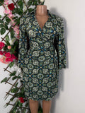 Robe portefeuille à imprimer manche longue - Perluna Store