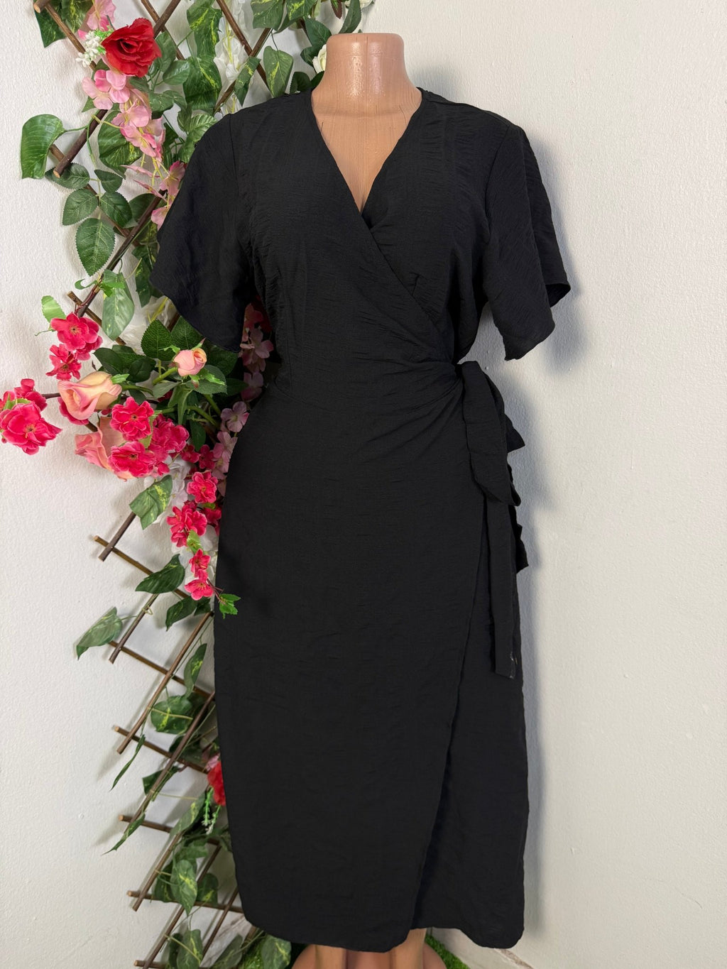 Robe portefeuille longue courte manche - Perluna Store