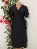 Robe portefeuille longue courte manche - Perluna Store