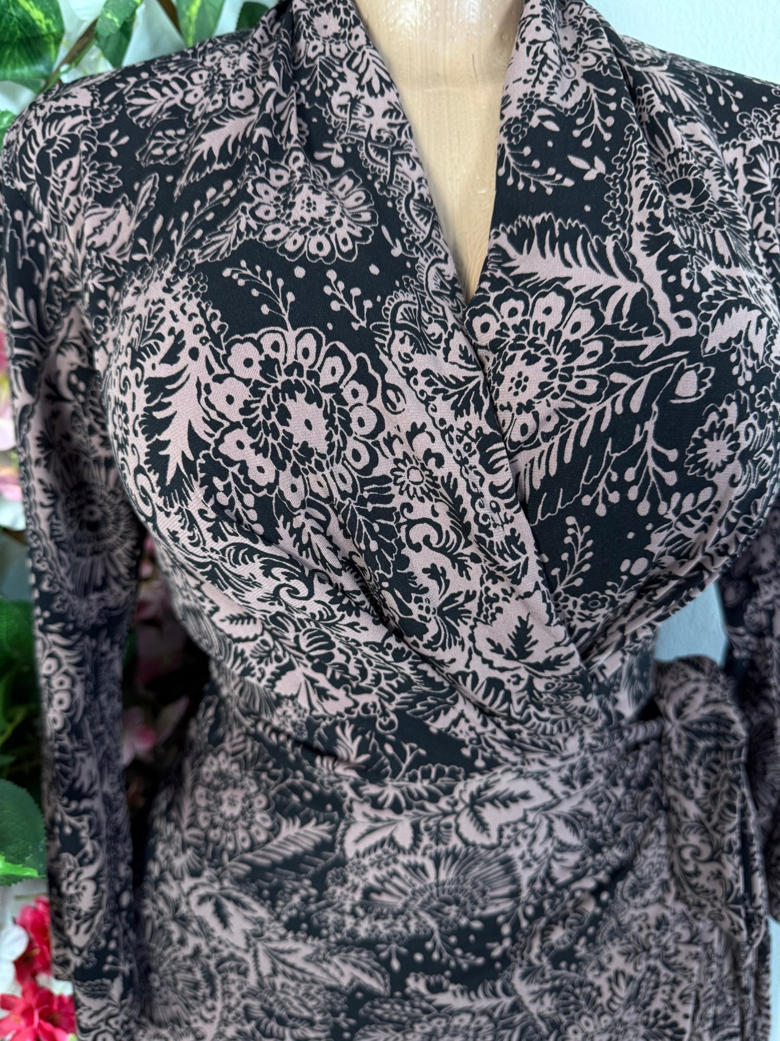 Robe portefeuille longue manche - Perluna Store