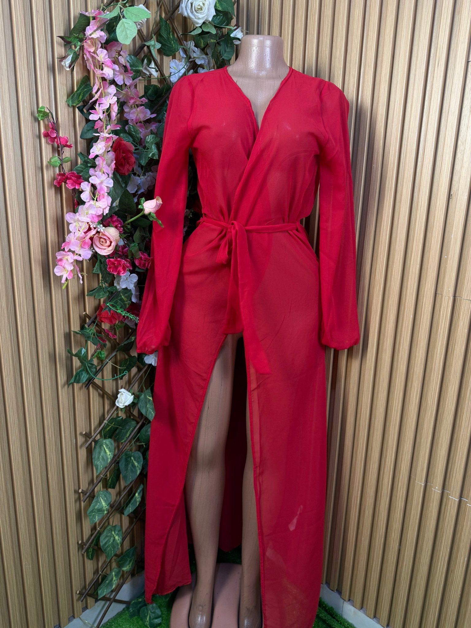 Robe pygaman longue manches longue - Perluna Store