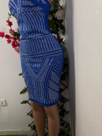 Robe soirée courte orne de pierre brillant - Perluna Store - kinshasa