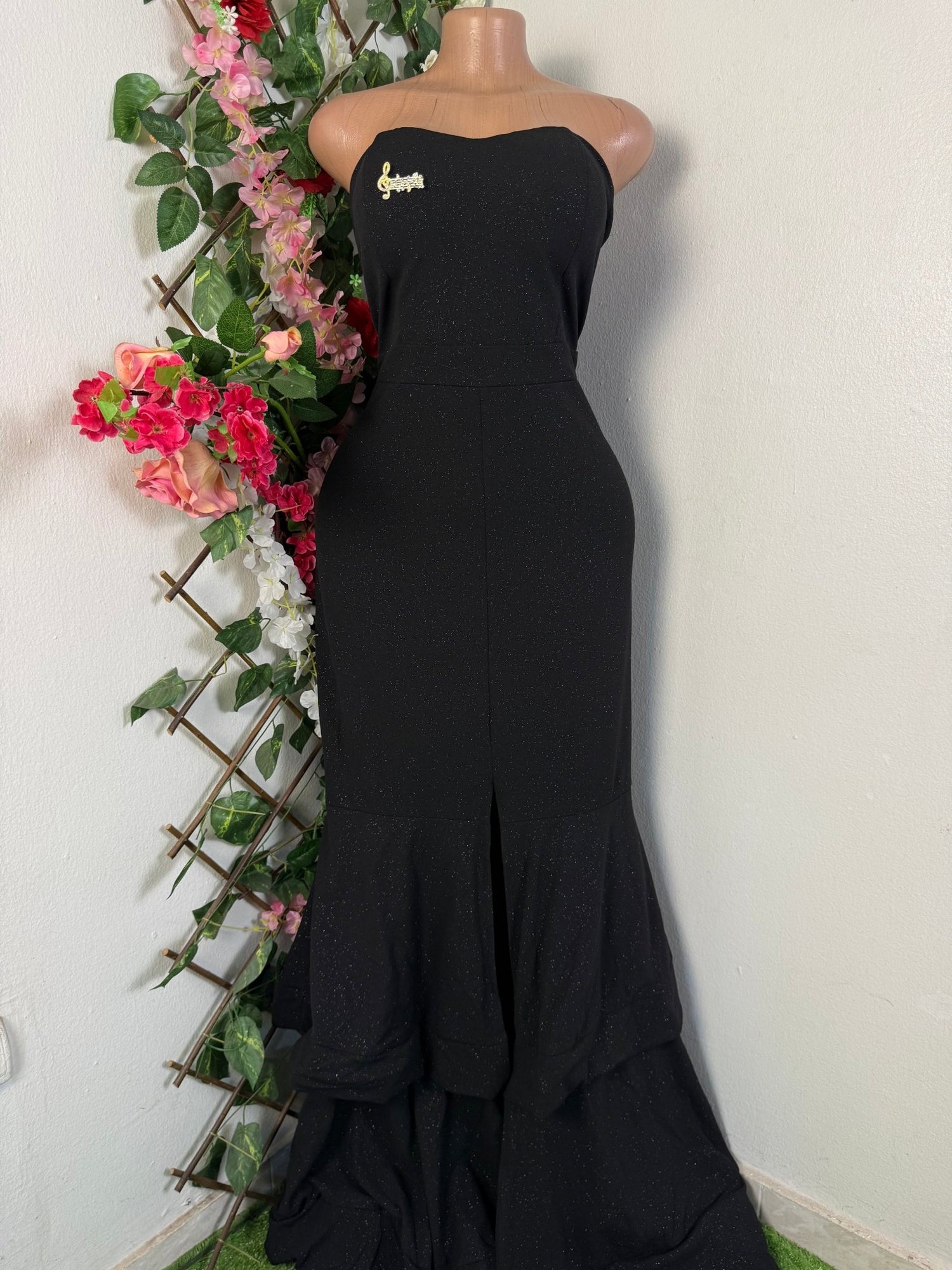 Robe soirée évasée longue bustier - Perluna Store - kinshasa