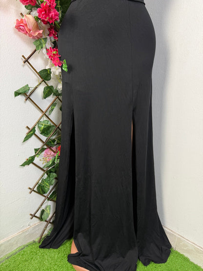 Robe soirée longue à double fente - Perluna Store - kinshasa