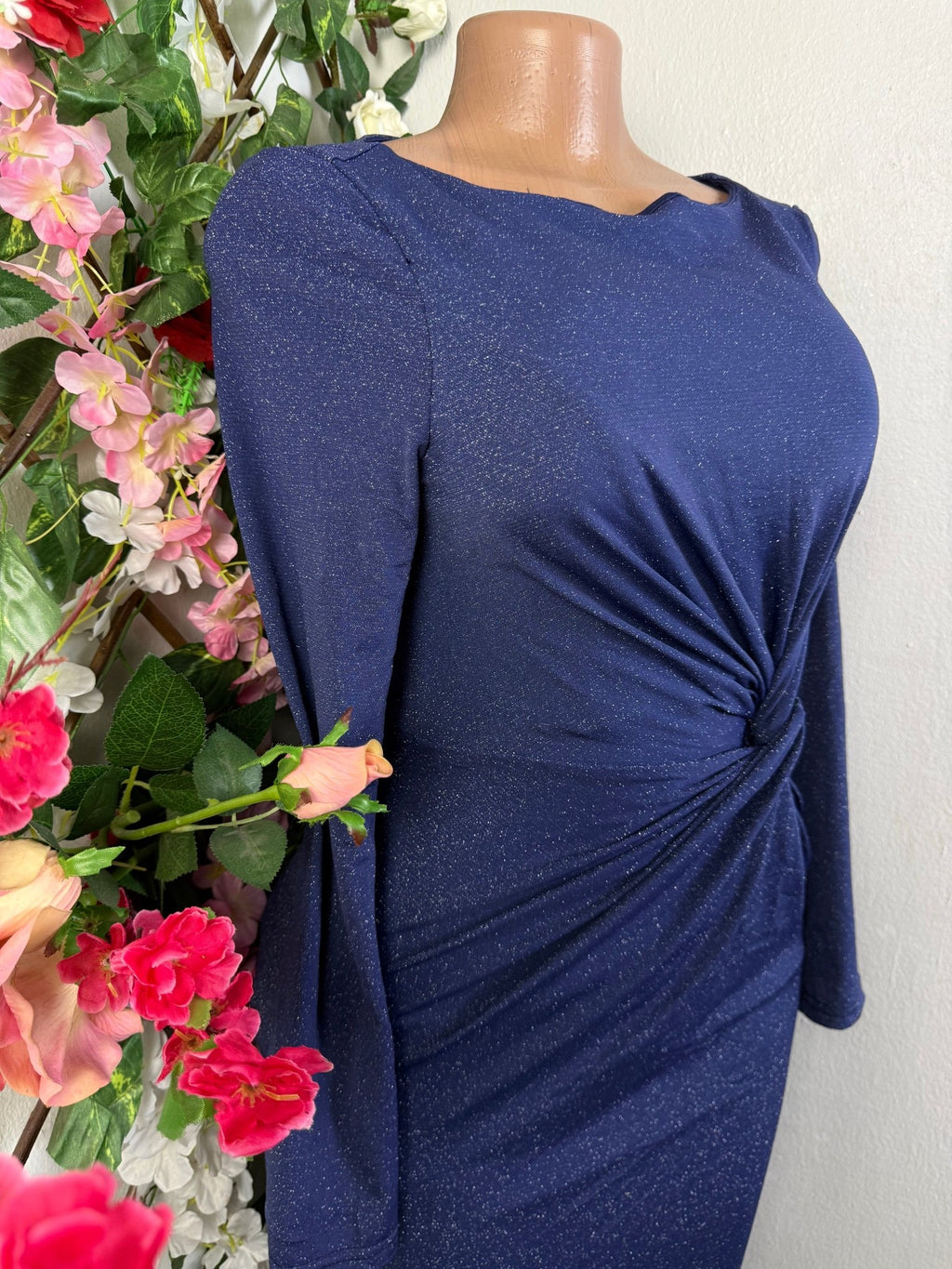 Robe soiree longue drapee taille - Perluna Store - kinshasa