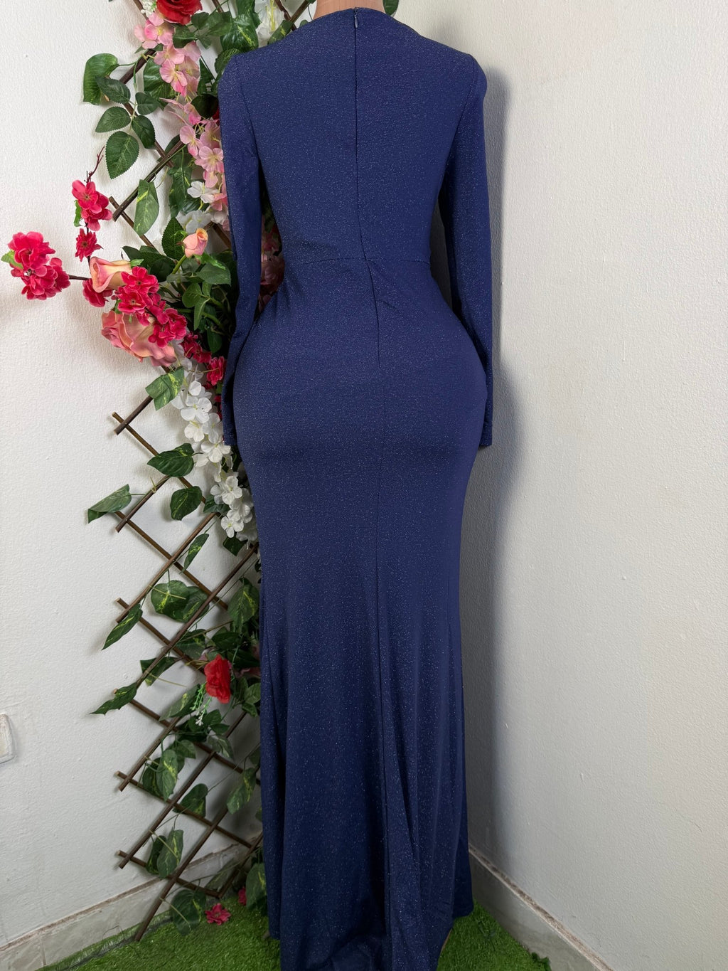 Robe soiree longue drapee taille - Perluna Store - kinshasa