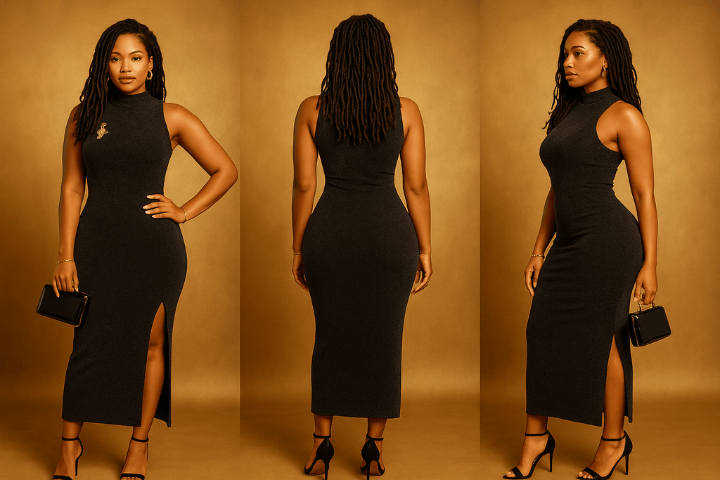 Robe soirée moulante sans manches - Perluna Store - kinshasa