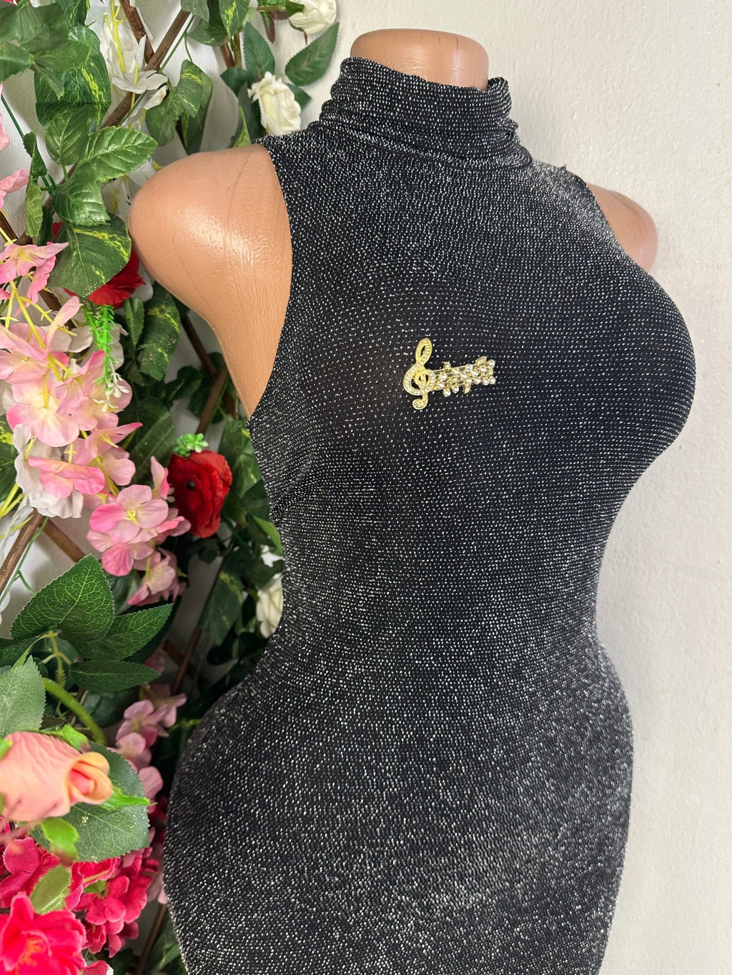 Robe soirée moulante sans manches - Perluna Store - kinshasa