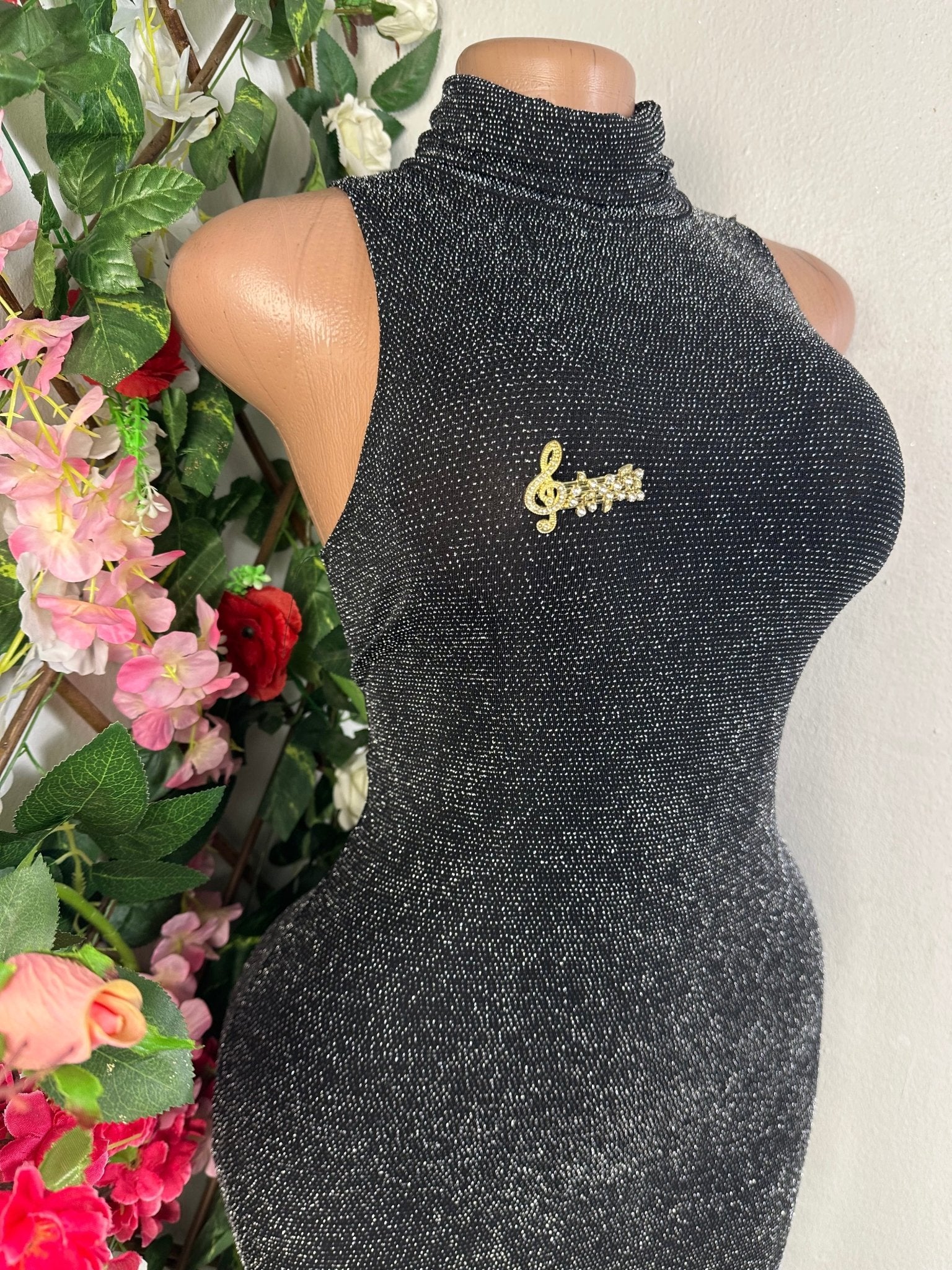 Robe soirée moulante sans manches - Perluna Store - kinshasa