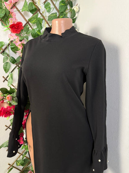Robe top manche longue avec fente  - Perluna Store - kinshasa