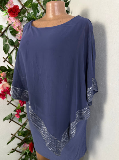 Robe tunique coupe asymétrique superposé - Perluna Store - kinshasa