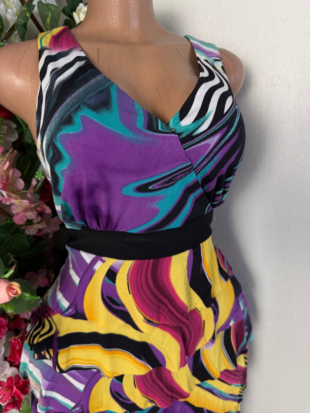 Robe volante mi longue cintrée - Perluna Store - kinshasa