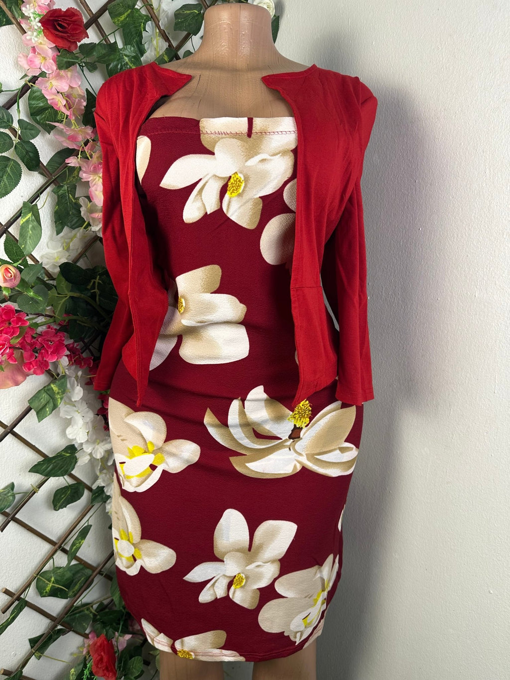 Robemoulante manches 3/4 avec par - dessus - Perluna Store - kinshasa