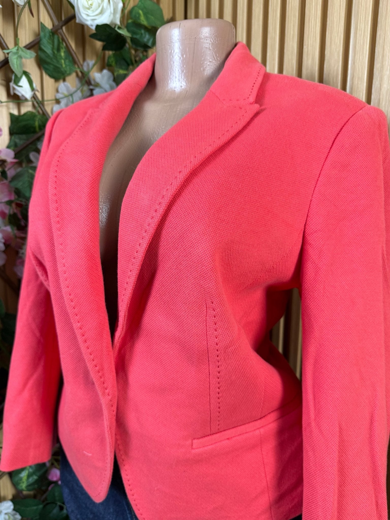 Veste blazer one bouton pour femme couleur rose - Perluna Store