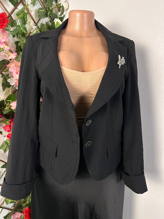 Veste blazer pour femme 2 boutons couleur noir - Perluna Store - kinshasa