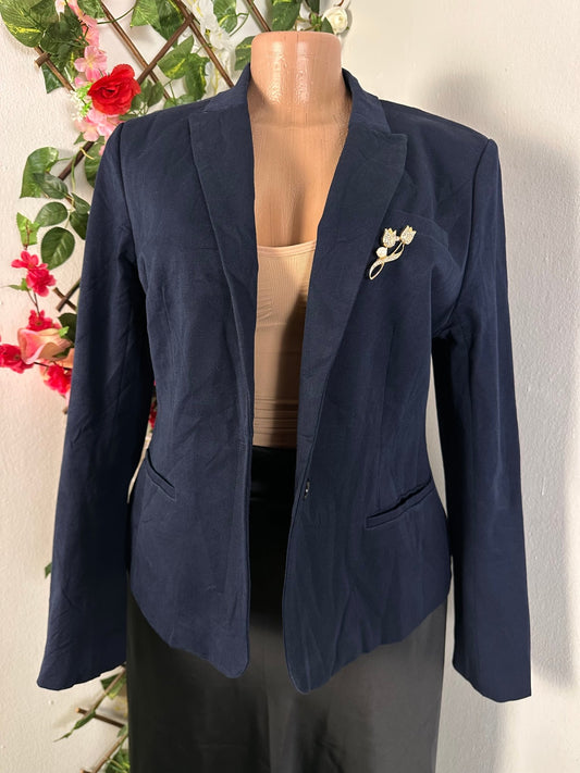 Veste blazer pour femme à boutons style classic couleur bleu - Perluna Store - kinshasa