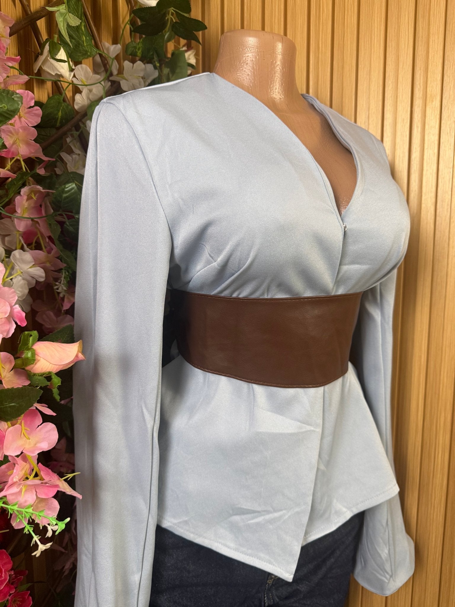 Veste blazer pour femme couleur bleu - Perluna Store