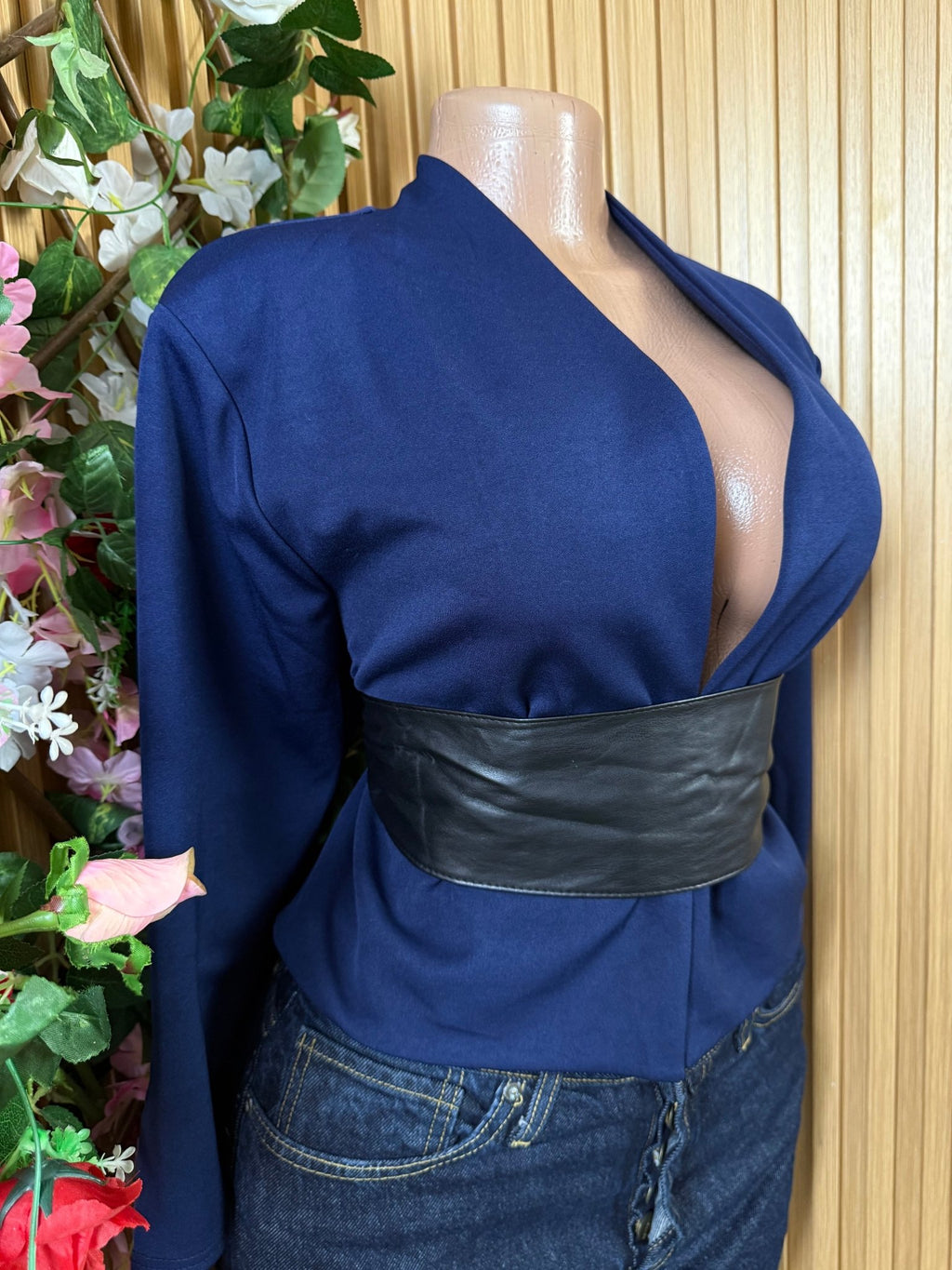 Veste blazer pour femme couleur bleu - Perluna Store