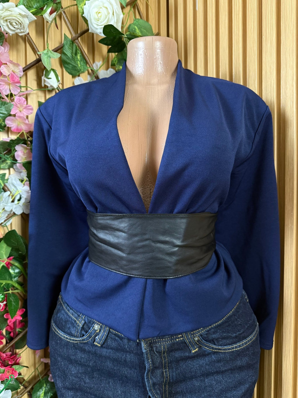 Veste blazer pour femme couleur bleu - Perluna Store