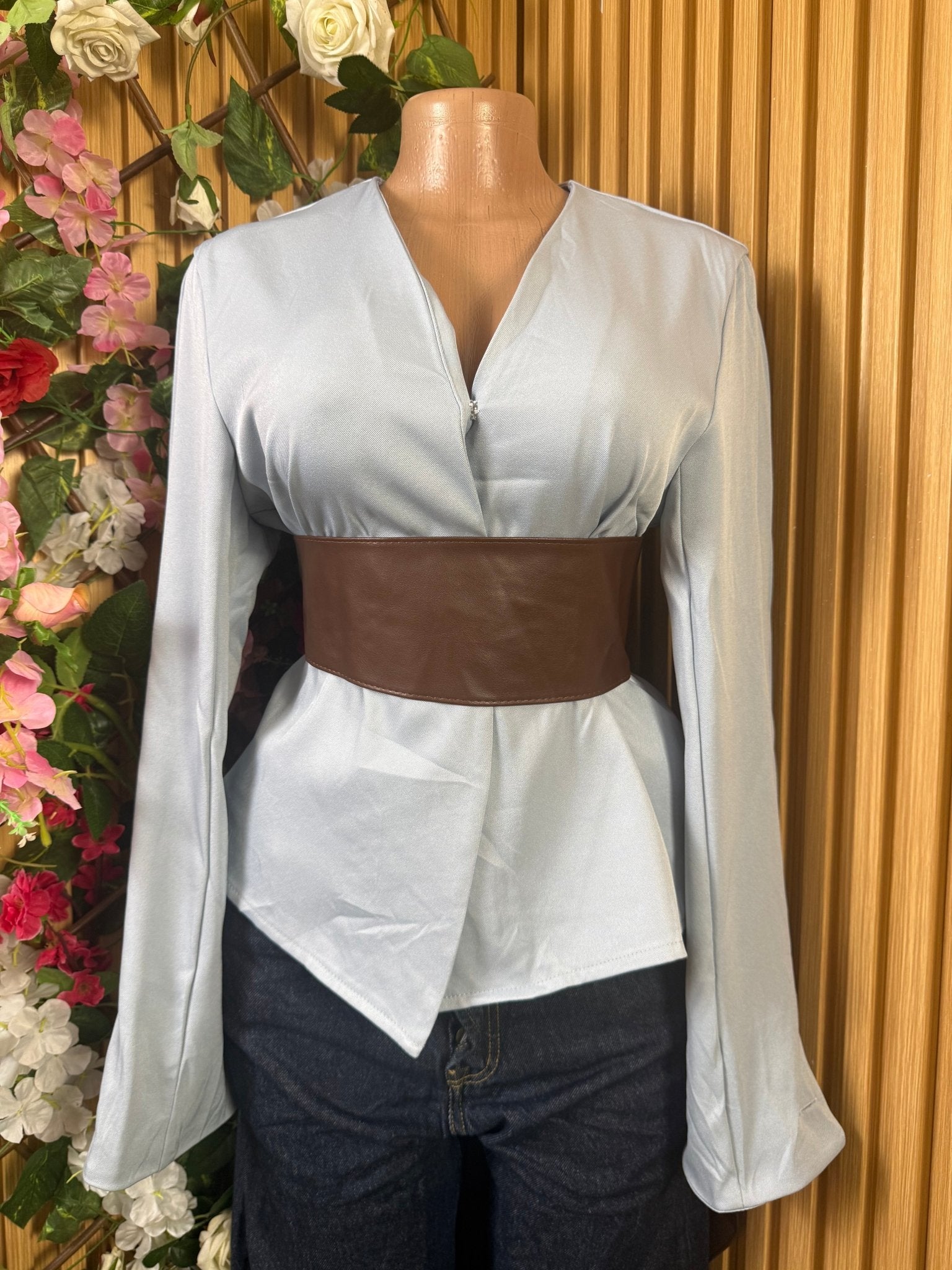 Veste blazer pour femme couleur bleu - Perluna Store