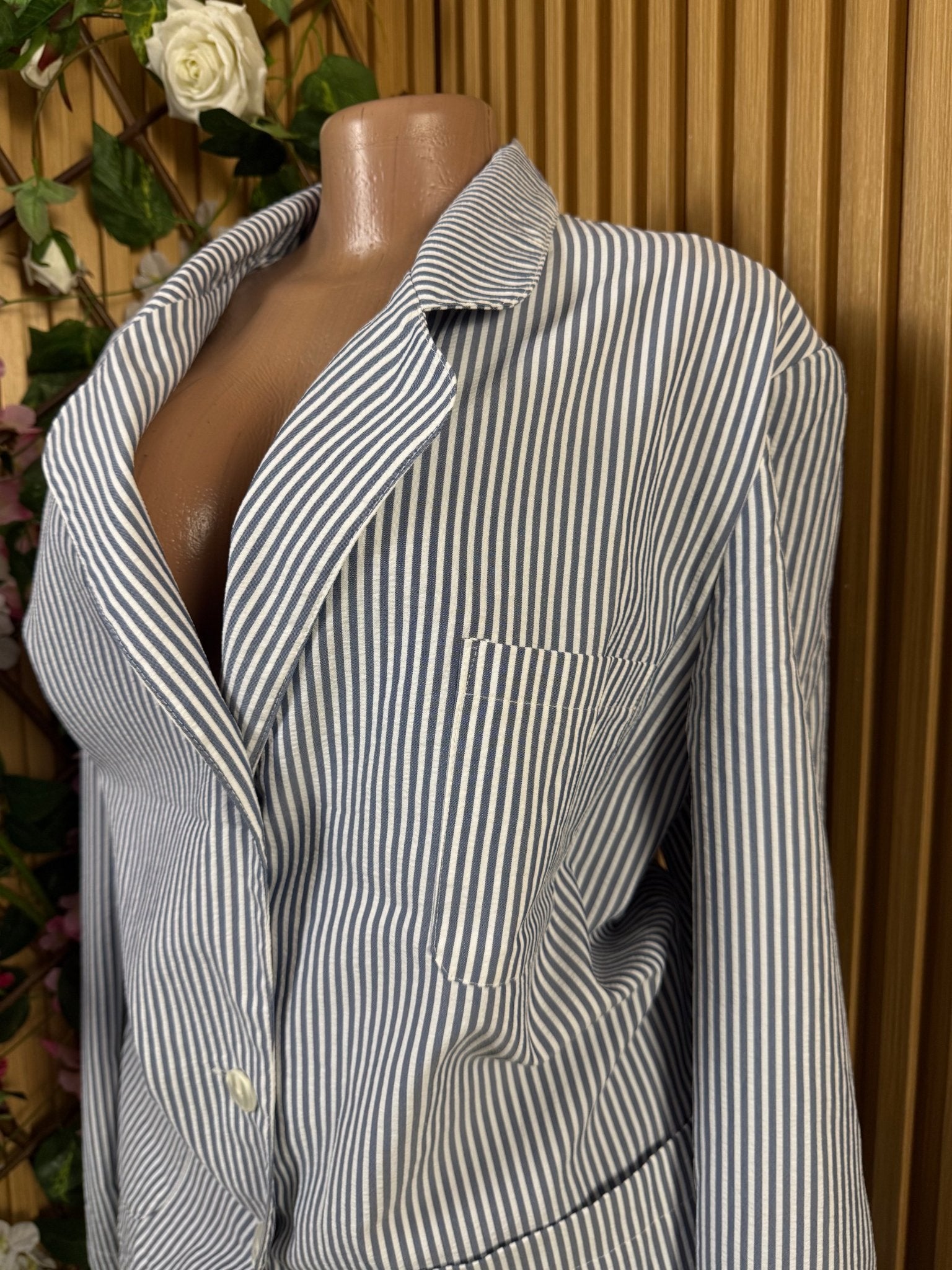 Veste blazer pour femme couleur gris à 3 bouton - Perluna Store