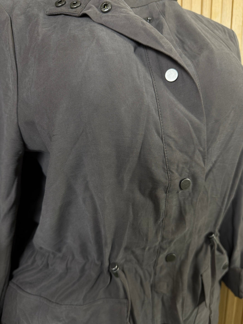 Veste blazer pour femme couleur gris à 6 boutons - Perluna Store