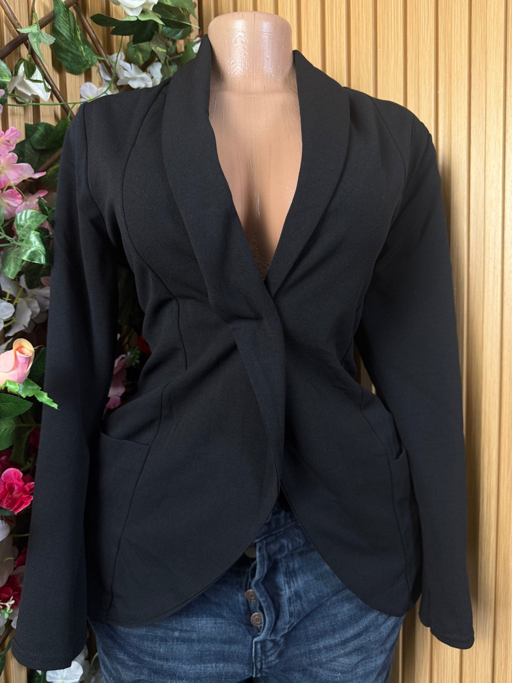 Veste blazer pour femme couleur noire - Perluna Store