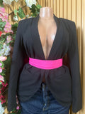 Veste blazer pour femme couleur noire - Perluna Store