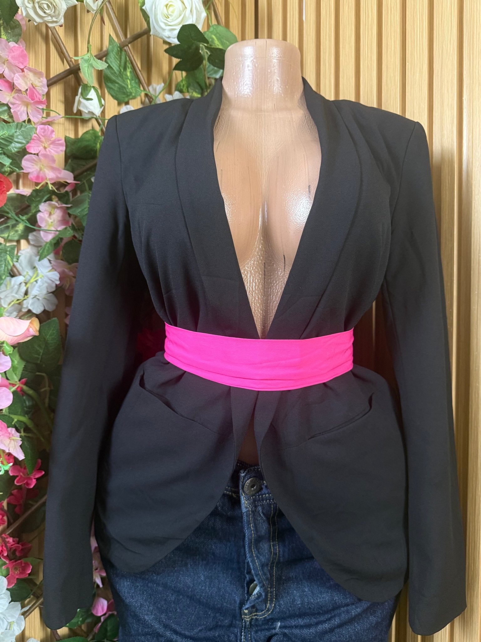 Veste blazer pour femme couleur noire - Perluna Store